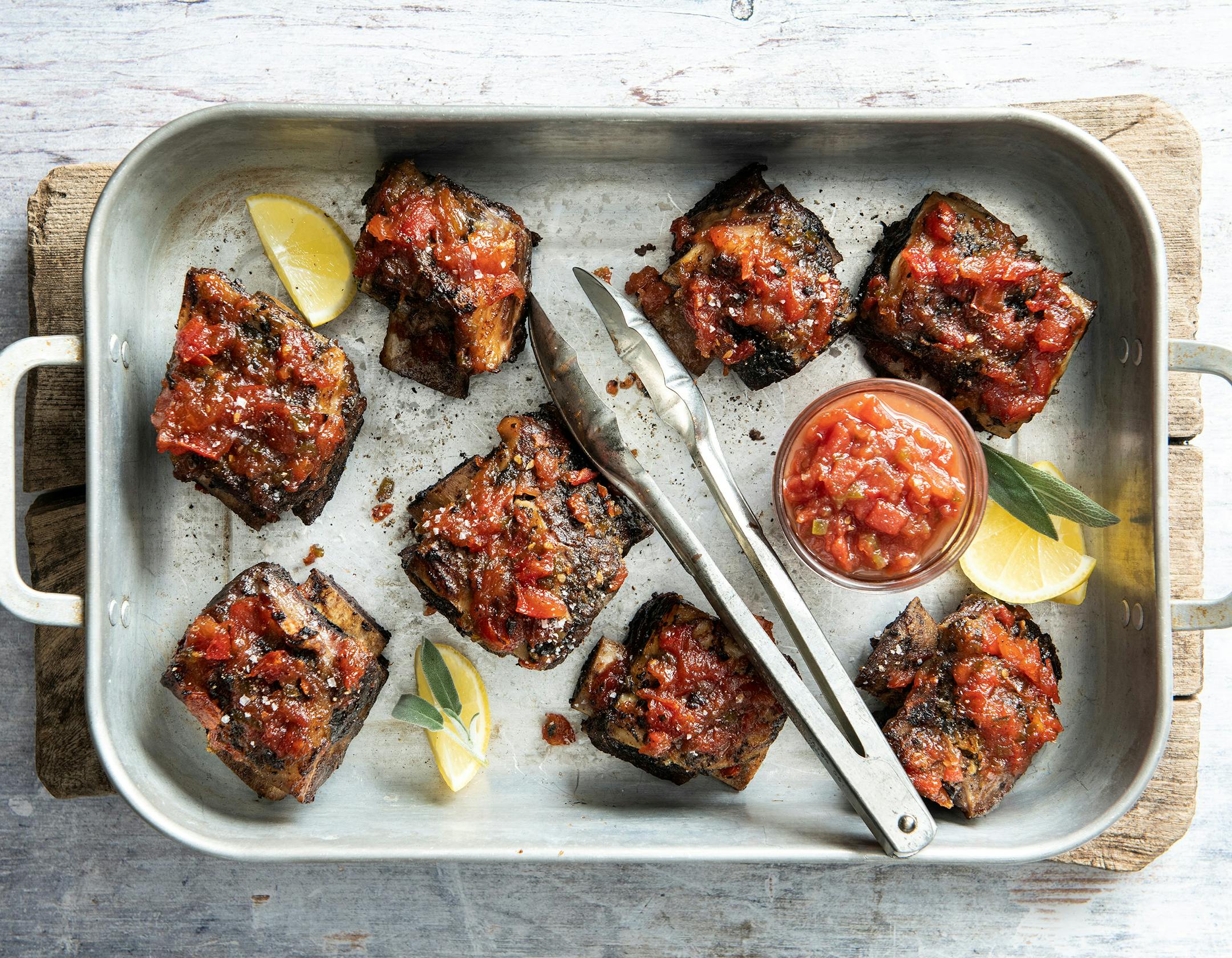 Serve short ribs with spicy tomato sauce and atop potatoes, polenta or noodles. Recipe by Beth Dooley, photo by Mette Nielsen, Special to the Star Tribune