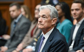 FILE — Jerome Powell, chairman of the Federal Reserve, testifies before the House Financial Services Committee on Capitol Hill in Washington, March 