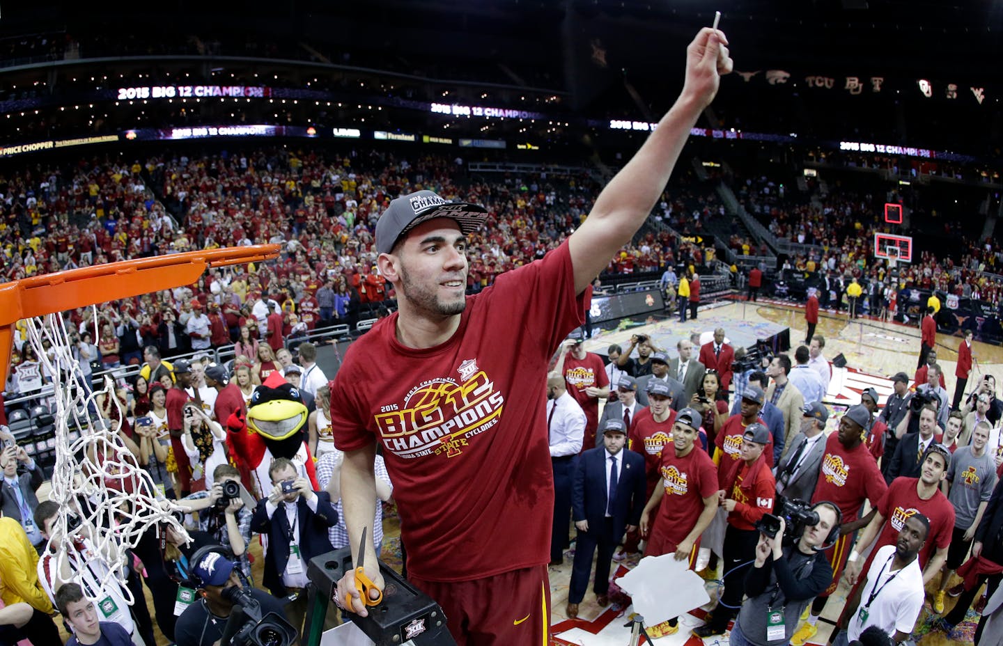 Georges Niang and Iowa State got to cut down the net after winning the Big 12 tournament title. Can the Cyclones do the same in the NCAAs?