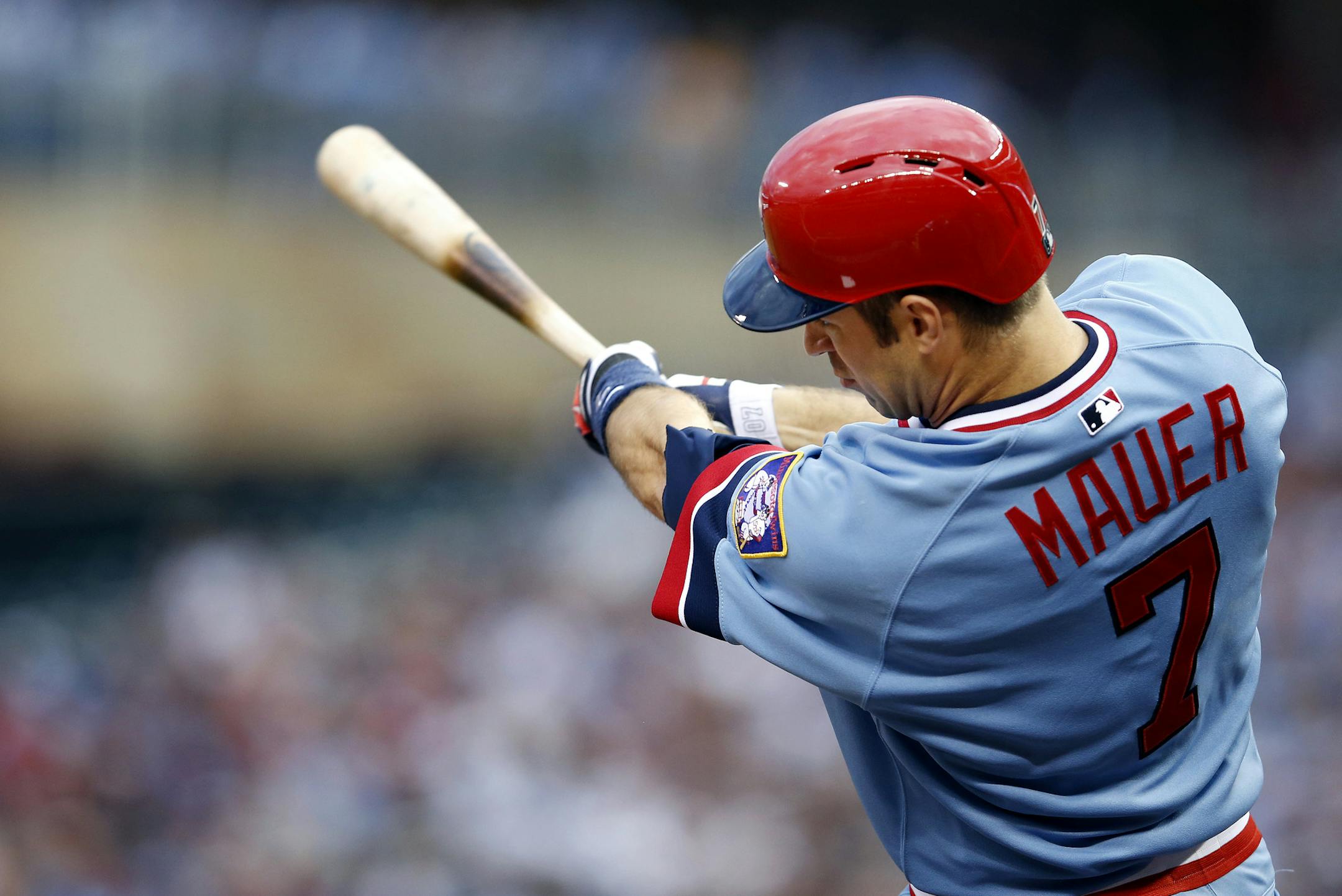 Minnesota Twins Joe Mauer (7). ] CARLOS GONZALEZ cgonzalez@startribune.com - June 5, 2014, Minneapolis, Minn., Target Field, MLB, Minnesota Twins vs. Milwaukee