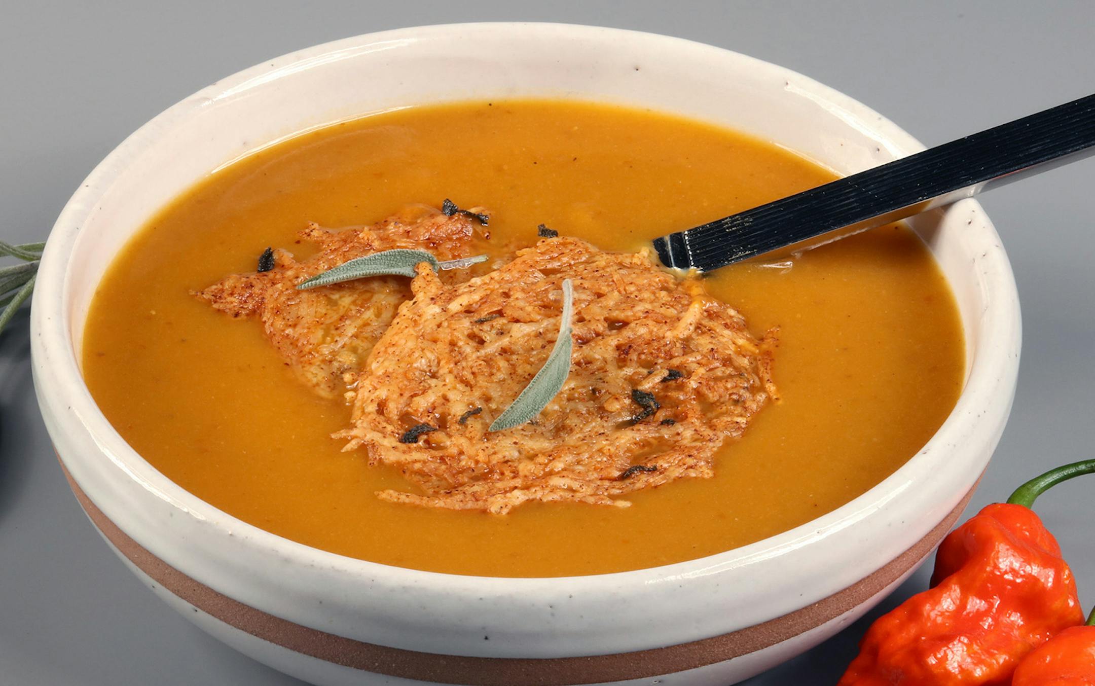 Grated Parmesan baked with finely chopped sage leaves and cayenne pepper. (E. Jason Wambsgans/Chicago Tribune/TNS) ORG XMIT: 1175548