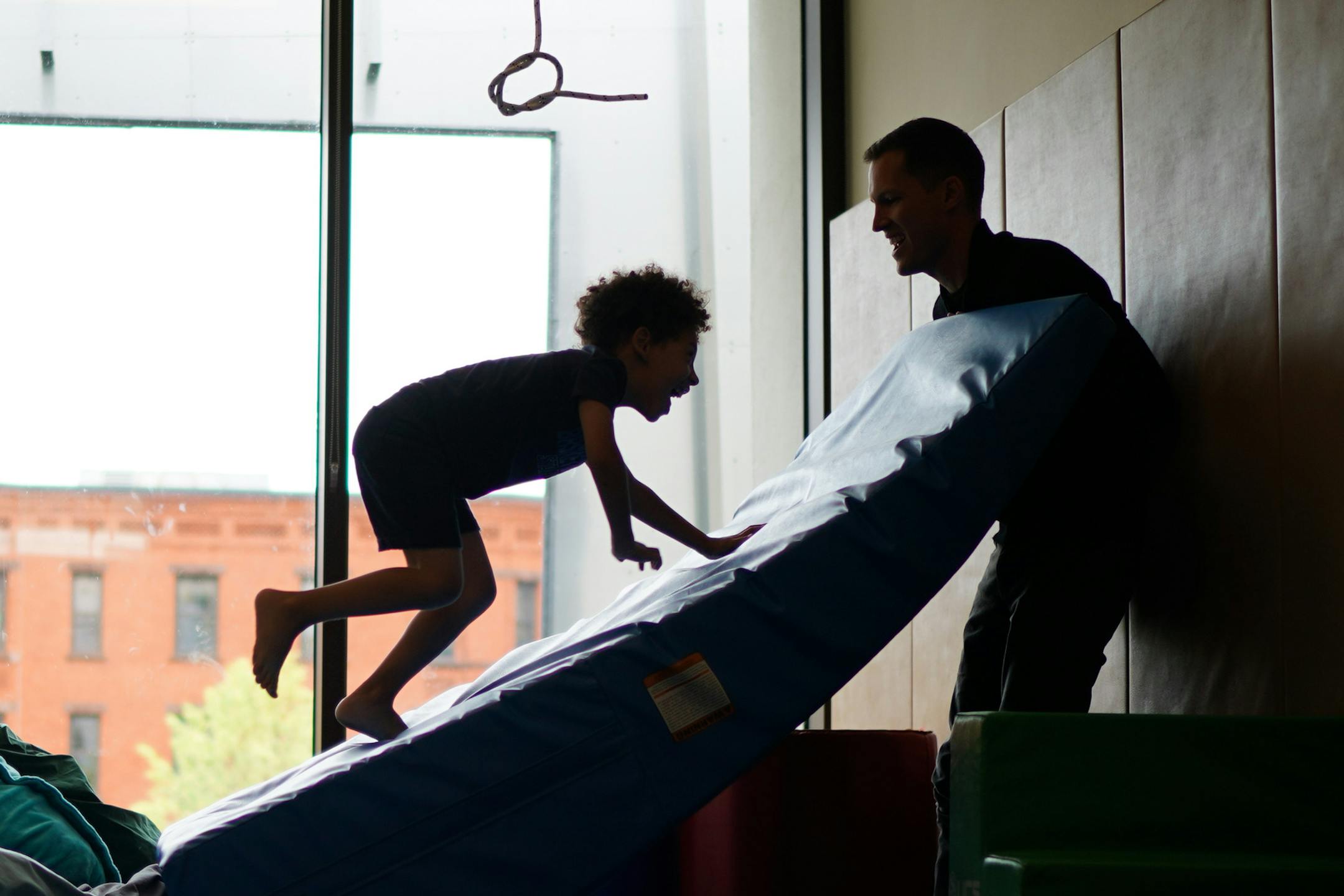 Nicholas Lynch, a speech language pathologist with St. David's Child And Family Development Center at the Harmon Center in Westminster Presbyterian Church, worked with a young patient at the Center. They did articulation flash cards, to help with word sounds simultaneously with lots of physical activity. ] GLEN STUBBE &#x2022; glen.stubbe@startribune.com Monday, July 1, 2019 Many churches now house child care centers and offers family services. But Westminster Presbyterian Church has taken child