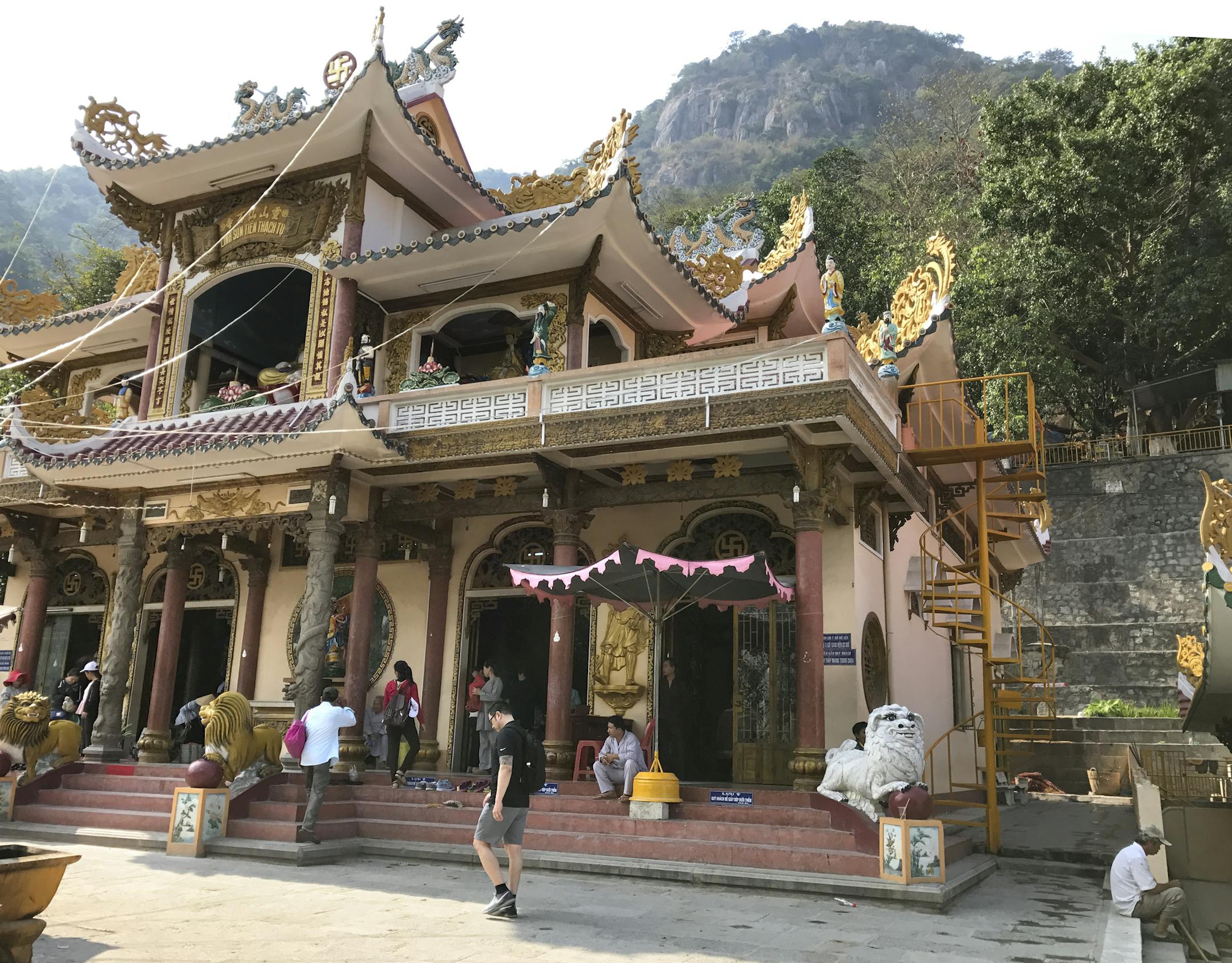 A temple on top of Black Virgin Mountain, in Tây Ninh Province, Vietnam.