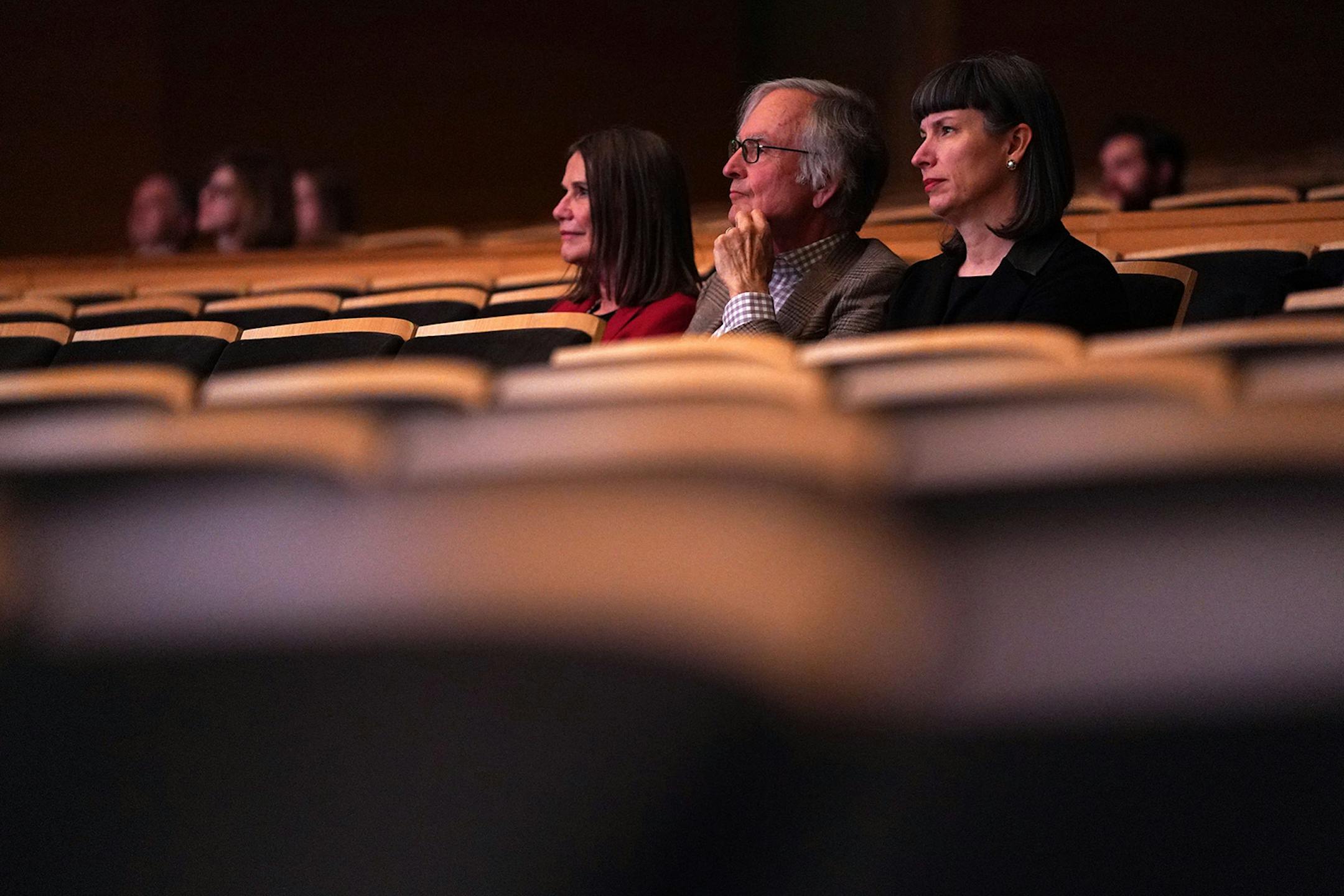 Minnesota Orchestra CEO Michelle Miller Burns was one of the few in attendance as the orchestra performed to a nearly empty hall for a radio broadcast as concerns for the Coronavirus forced cancellations of events around the country on Friday, March 13, 2020.