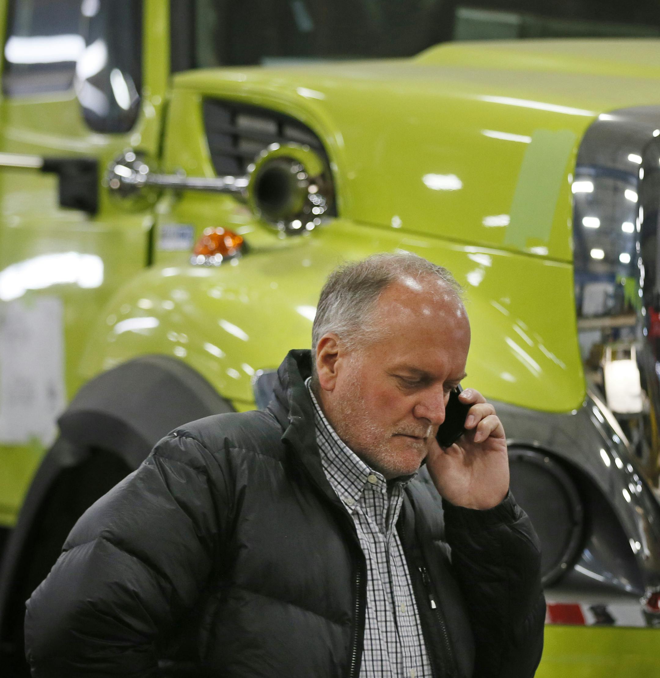 Rosenbauer owner Kevin Kirvida Wednesday November 19, 2014 in Wyoming , Minnesota.] Rosenbauer in Wyoming, MN manufactures fire trucks that are used around the globe. Jerry Holt Jerry.holt@startribune.com
