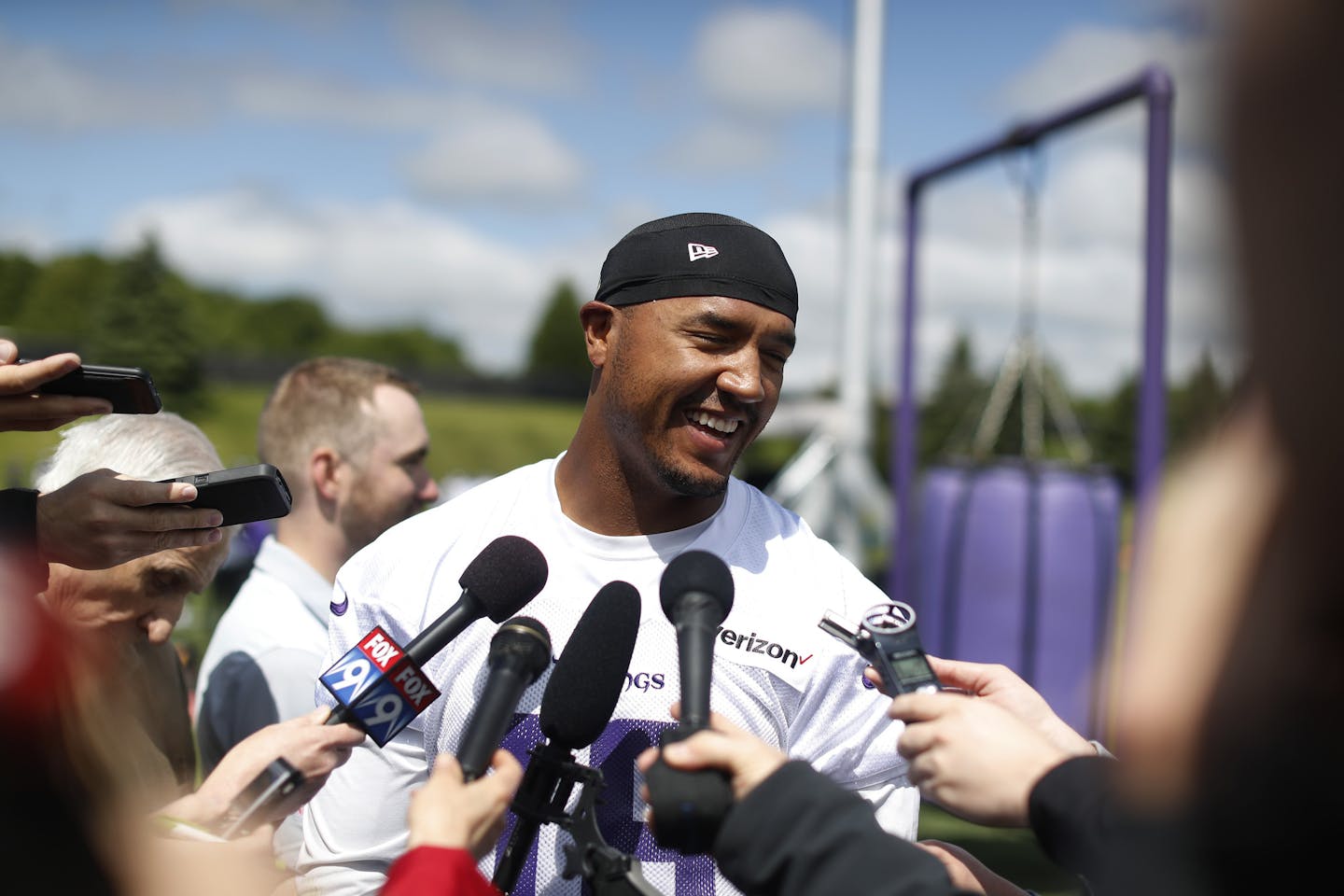 Receiver Michael Floyd during Vikings offseason workouts.