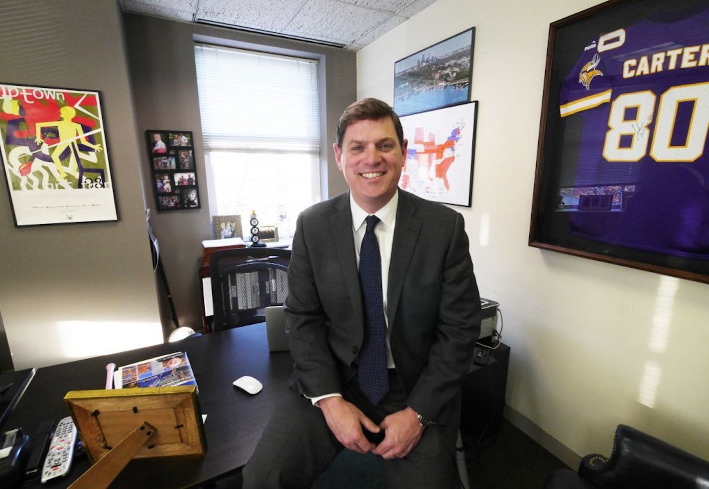 Minnesota native Kevin McLaughlin sits in his office on Capitol Hill after presiding over the Senate Republican's campaign arm in the last cycle.