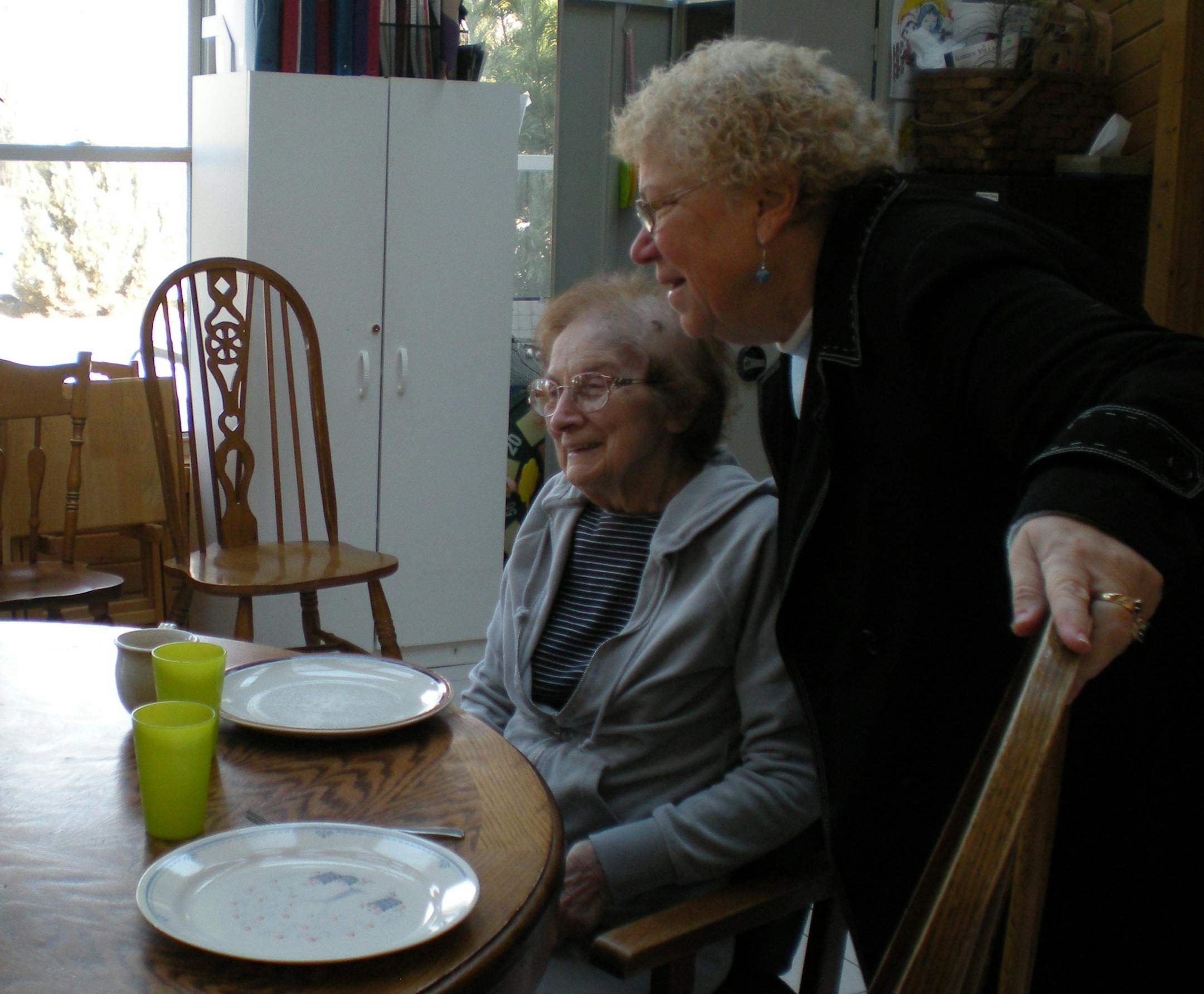 Judy Berry, right, with Betty, one of her former patients. Provided photo