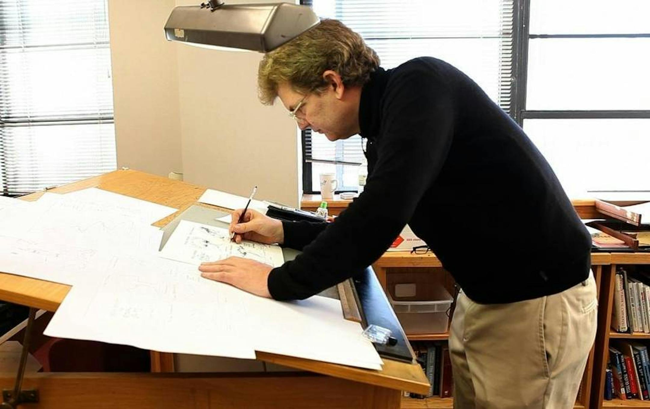 Ohman at work at the Sacramento Bee.