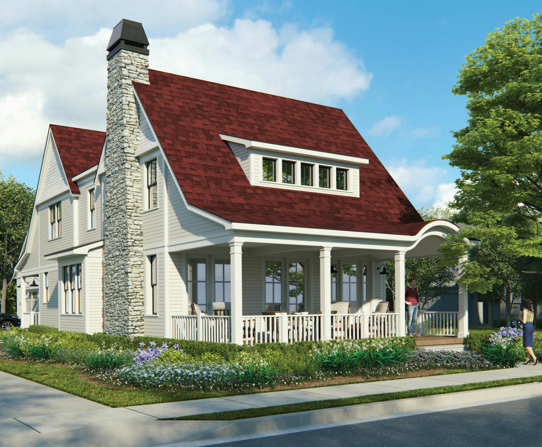 Home plan: Updated farmhouse fits on a narrow lot