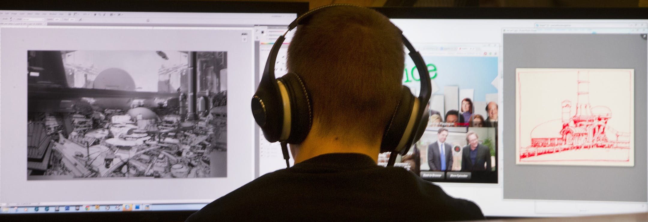 An arist works on December 3, 2014, at Human Head Studios in Madison, Wis. The computer game development company was founded in October 1997 by a group of six developers formerly of Raven Software. (Mark Hoffman/Milwaukee Journal Sentinel/TNS) ORG XMIT: 1161489