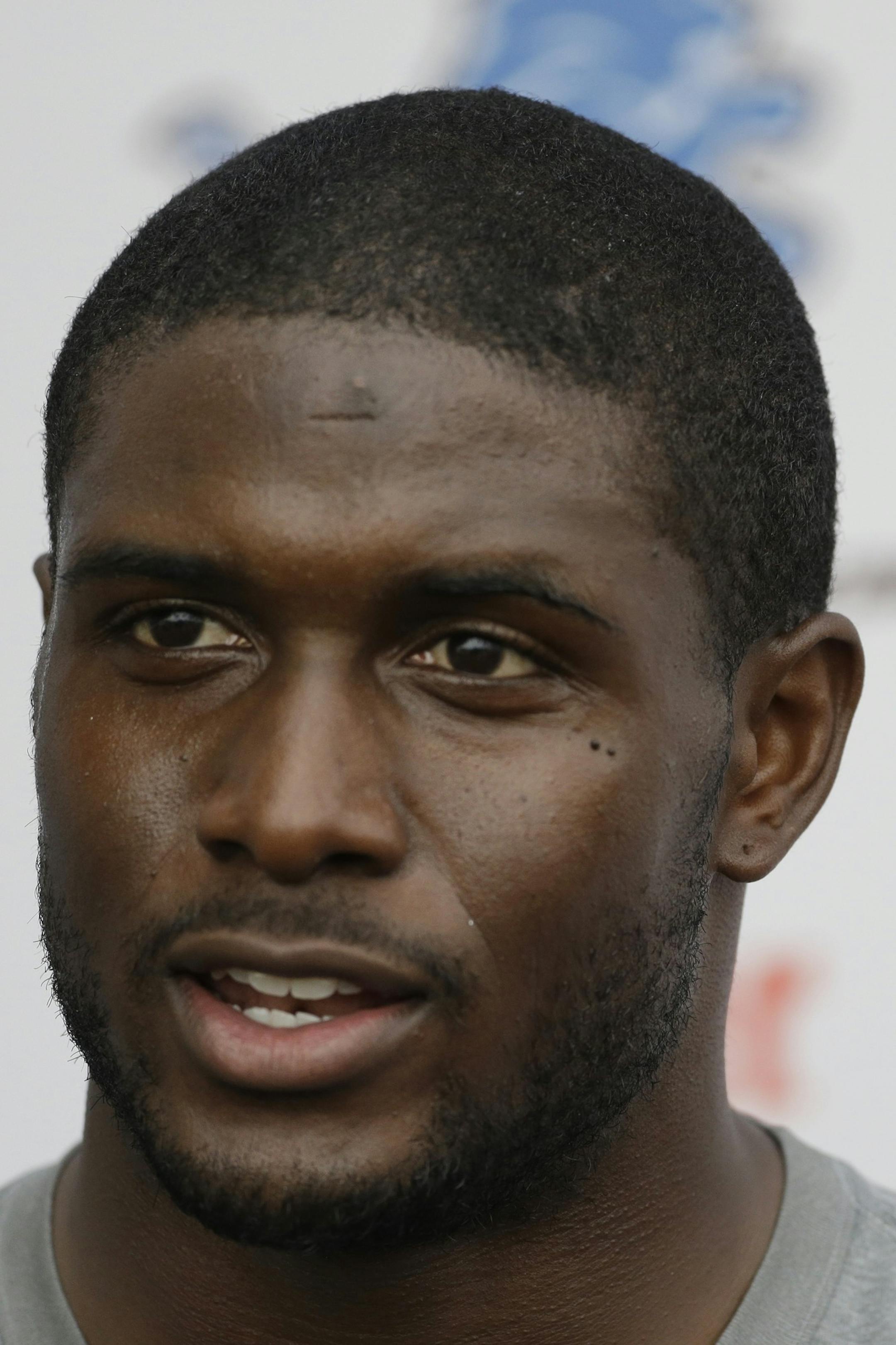 Detroit Lions running back Reggie Bush is seen during an NFL football training camp in Allen Park, Mich., Tuesday, Aug. 6, 2013. (AP Photo/Carlos Osorio) ORG XMIT: MIN2013090519384844