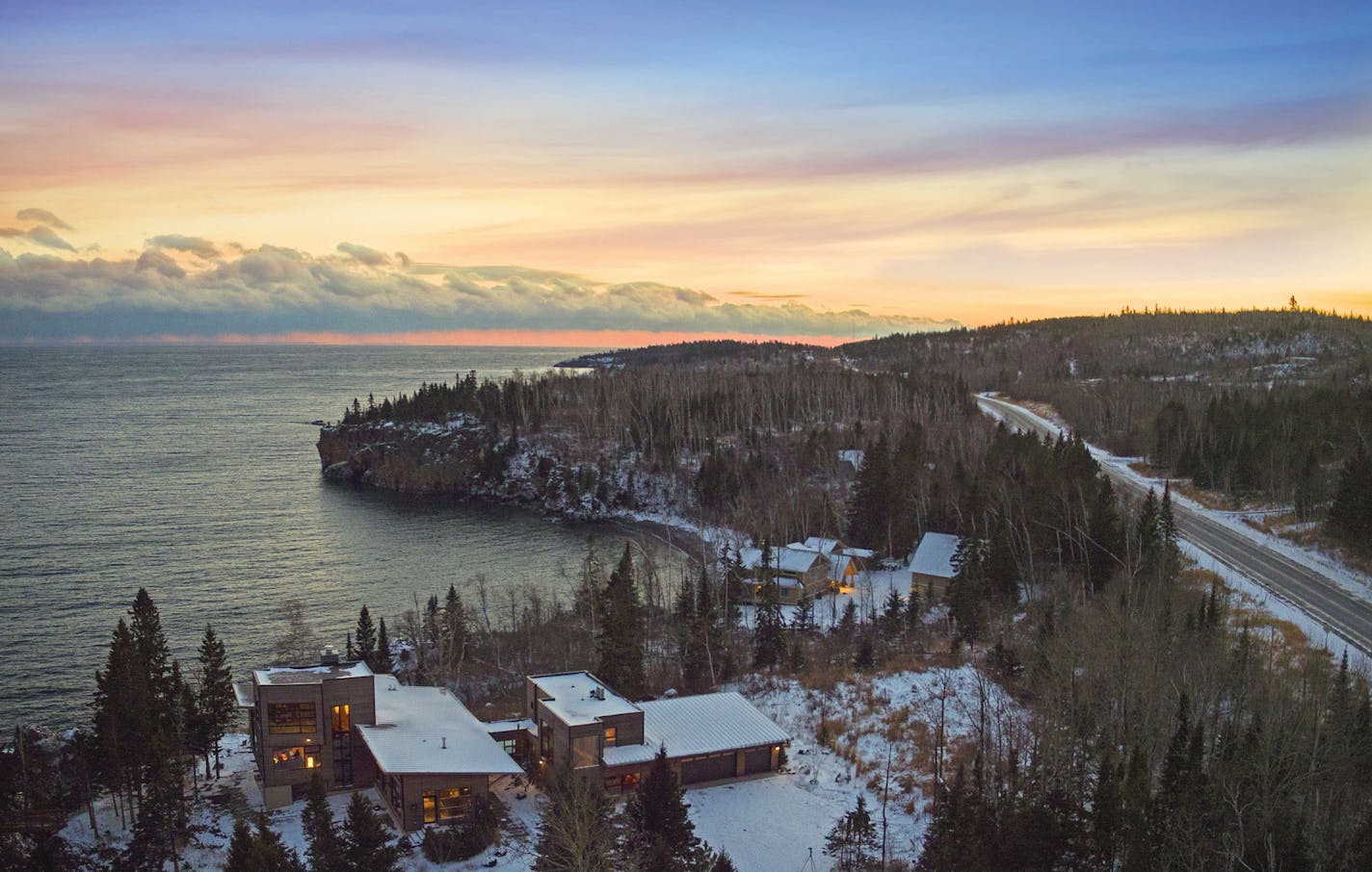 Homegazing -Asian-inspired 7,200 square foot modern retreat on a cliff above Lake Superior for $5.495 million.