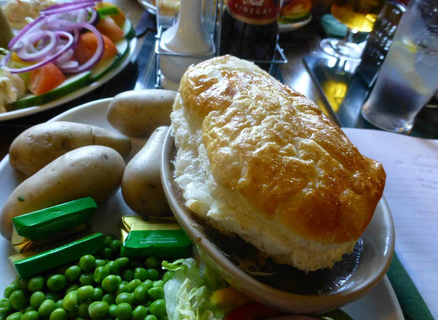 Steak and kidney pie at nearby Clifford Arms pub.