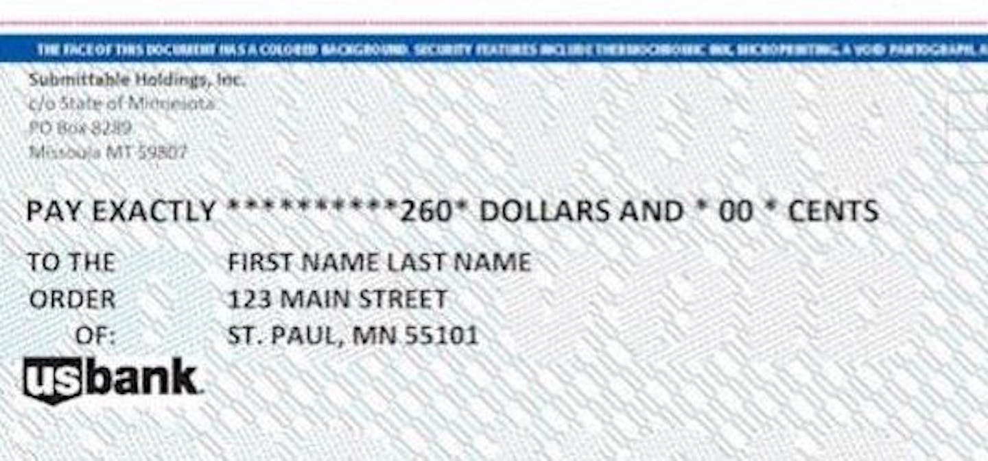 Minnesota Revenue Department to reissue 128K tax rebate checks