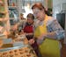 (Left to right) Bonnie Sussman (Marianne Sussman's mom) and Virginia Cherne bake for Sussman's Bakery. Marianne Sussman was active in getting the Cott