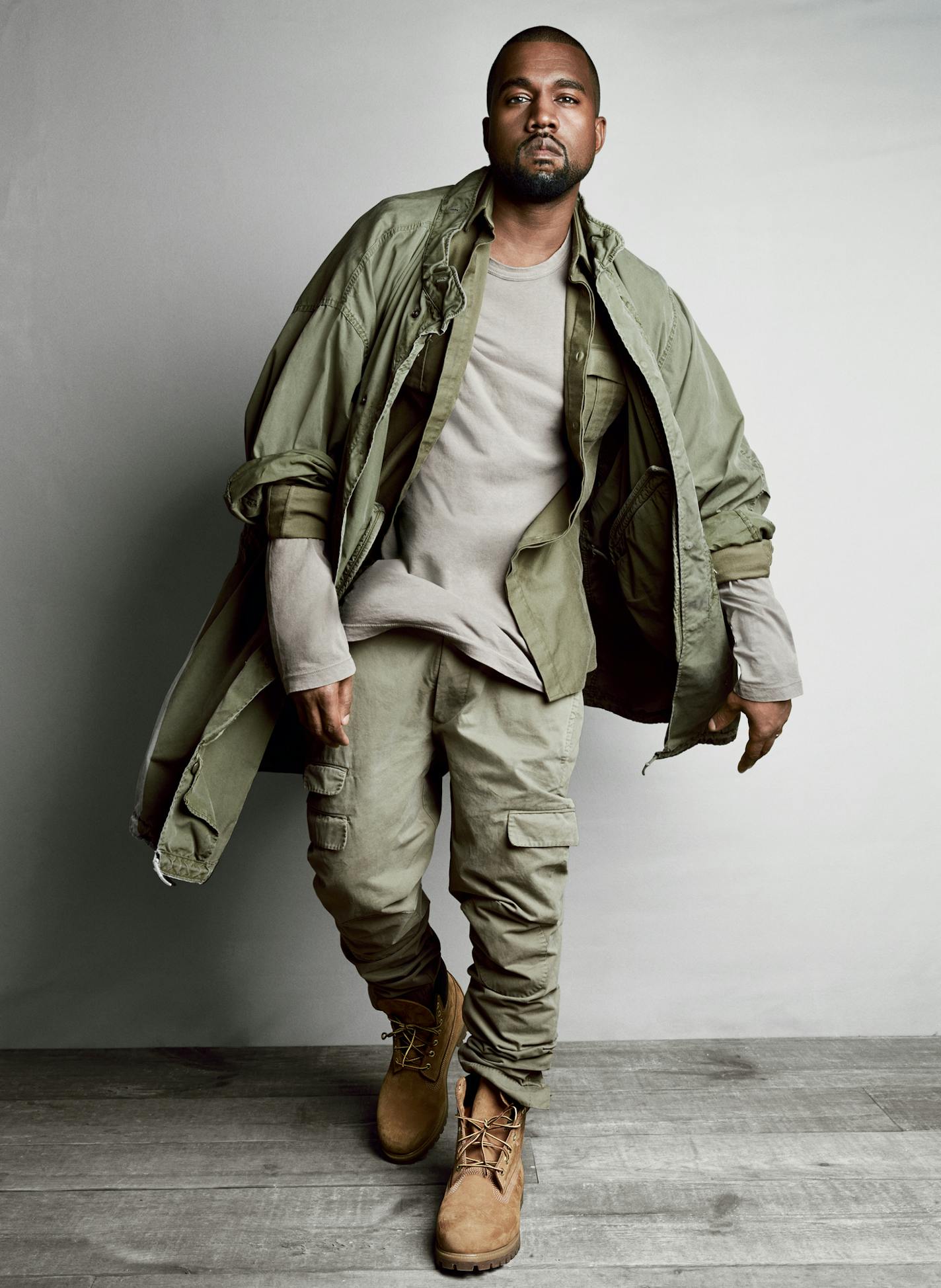 Kanye West from "Hunks & Heroes" by Jim Moore
Photo by Patrick Demarchelier