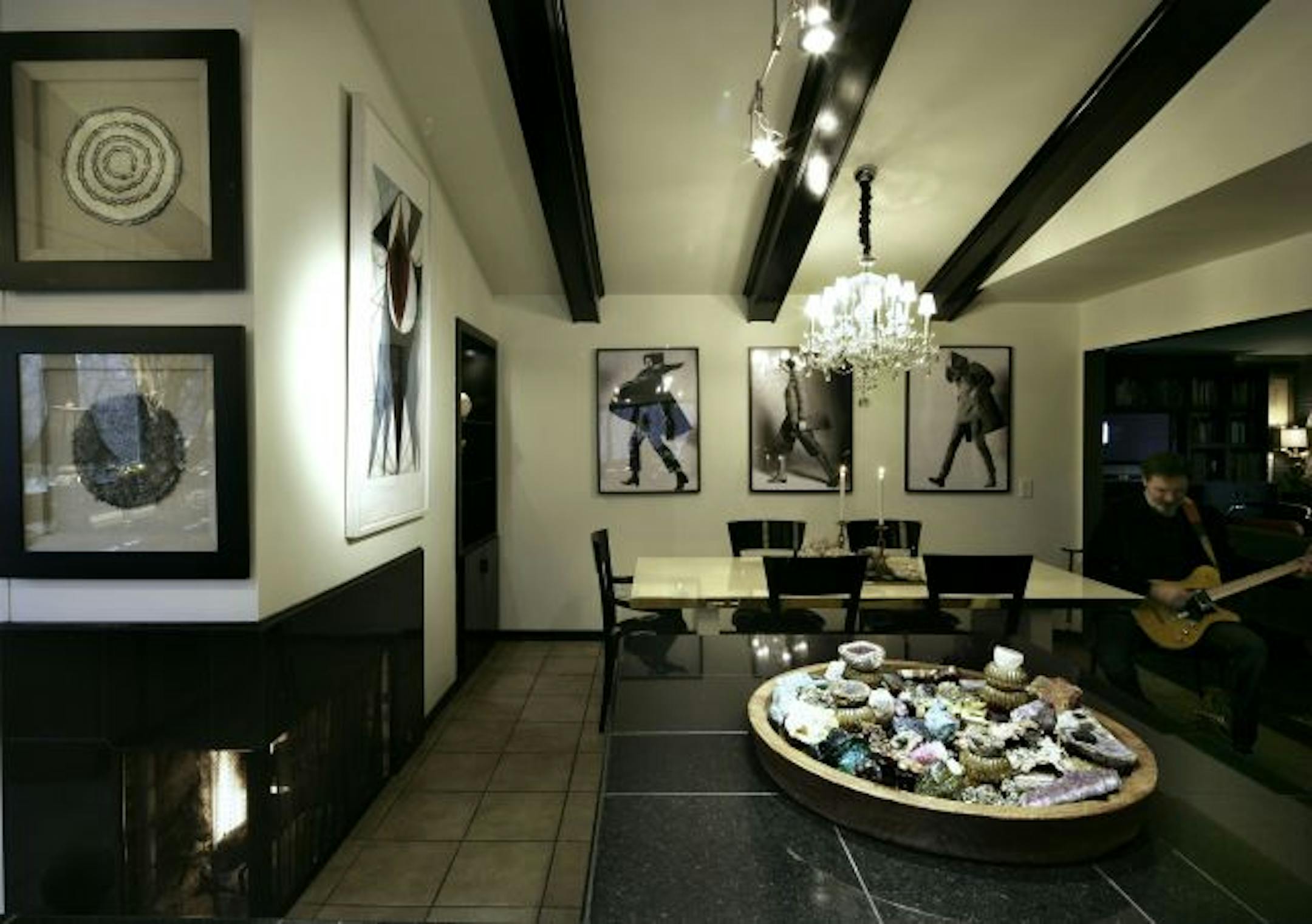 Music and fashion merge in the home of Stephanie and Cory Lake.