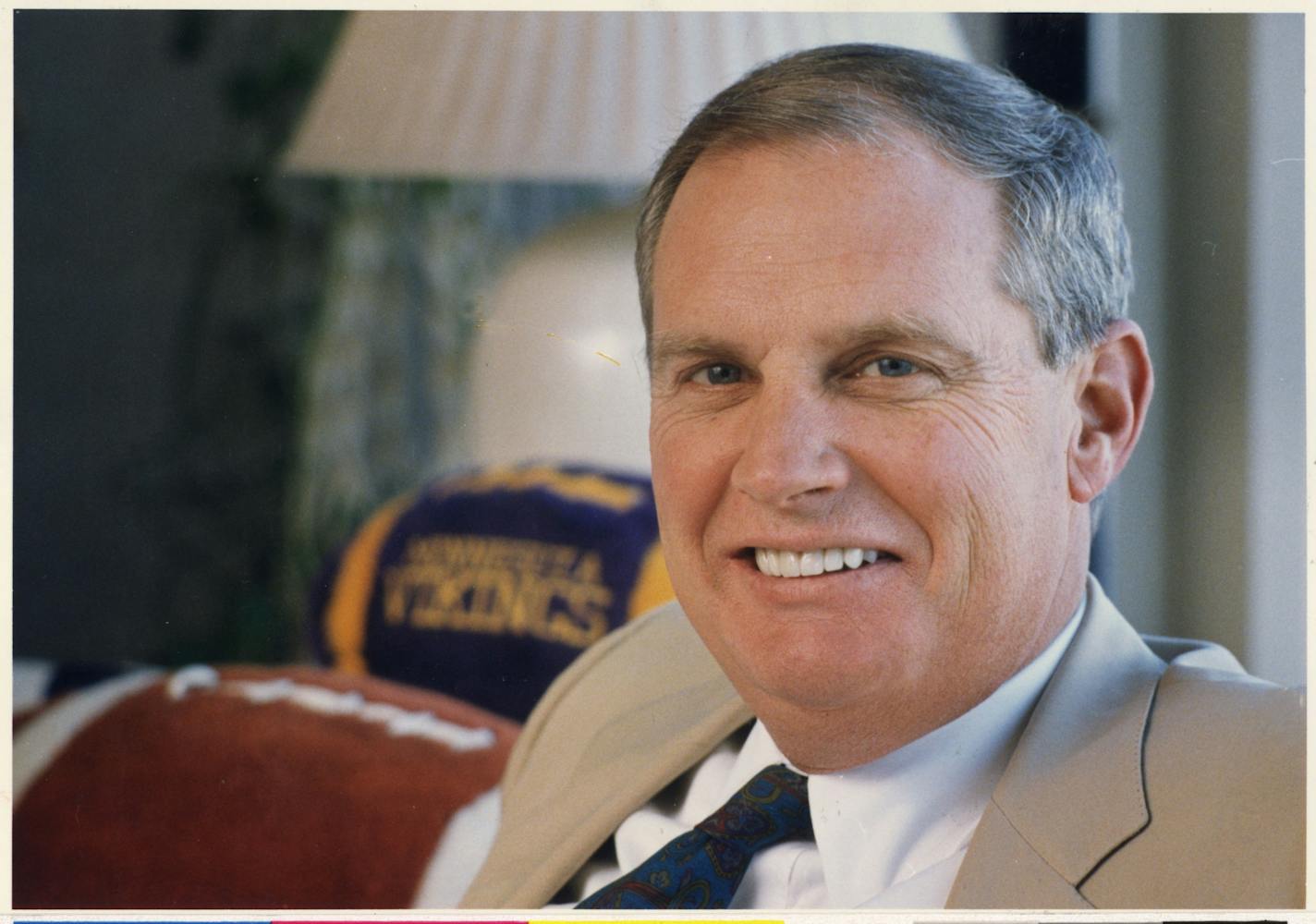 Mike Lynn is pictured in 1988 when he was general manager of the Vikings.