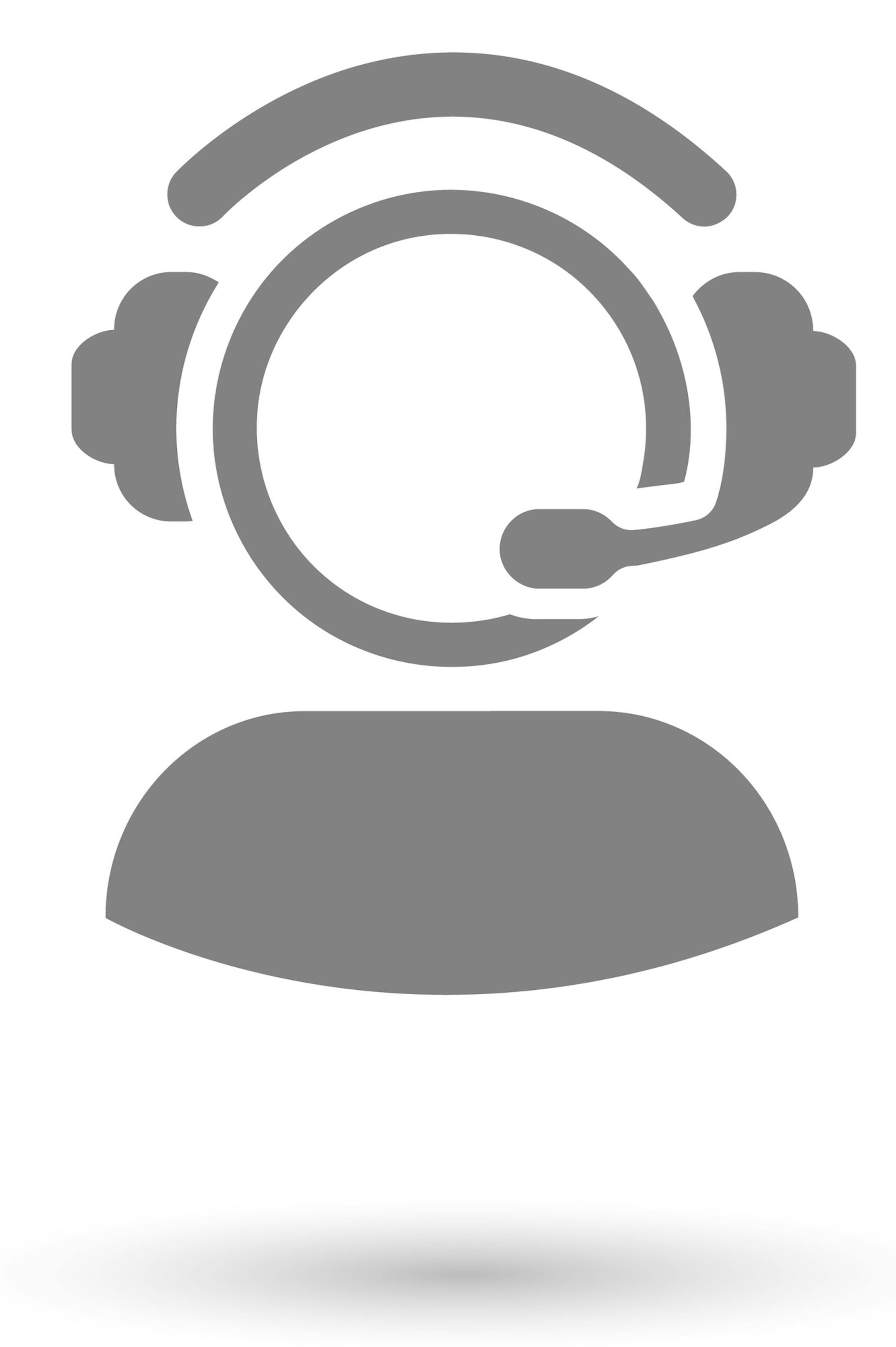 flat call center gray icon isolated with shadow