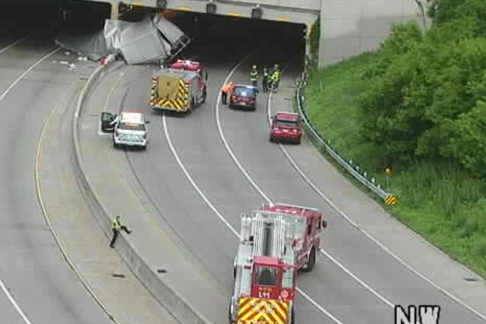 A rash in Lowry Hill tunnel has traffic halted in both directions.