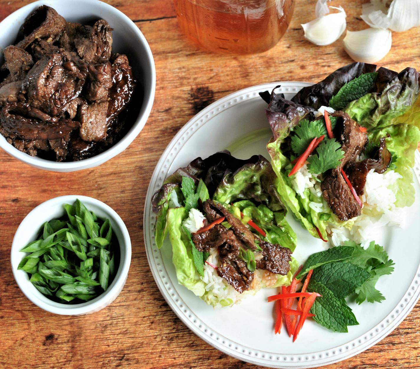 Honey Garlic Beef Lettuce Wraps. Photo by Meredith Deeds * Special to the Star Tribune