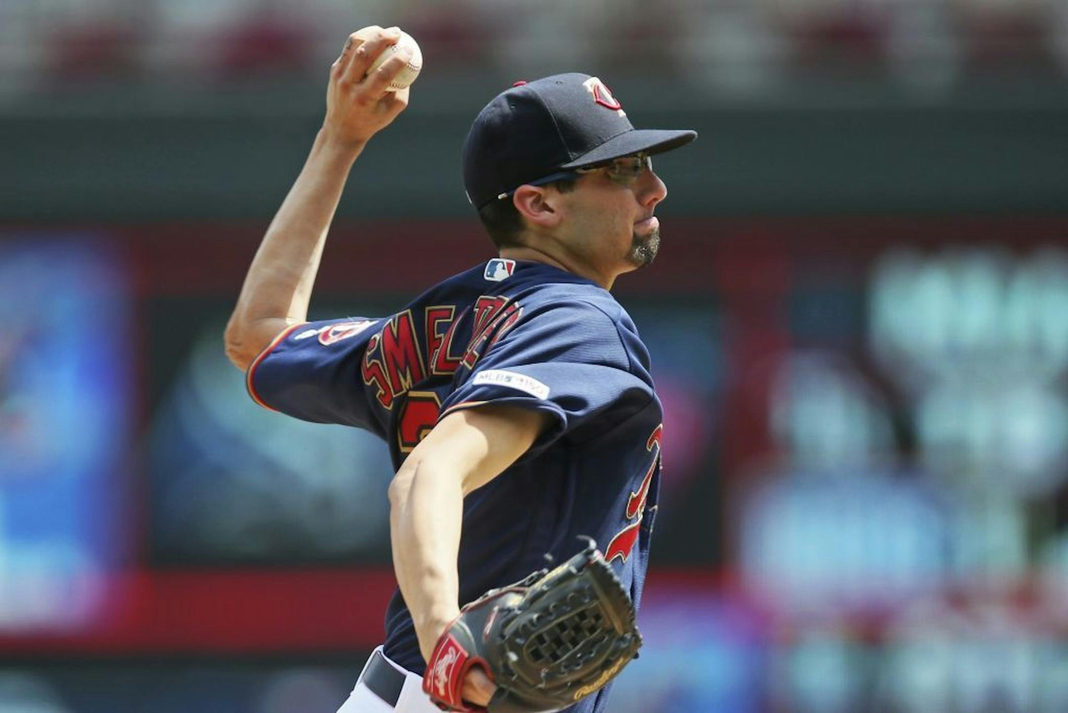 Devin Smeltzer gave up two hits in six innings against the Royals on Sunday.