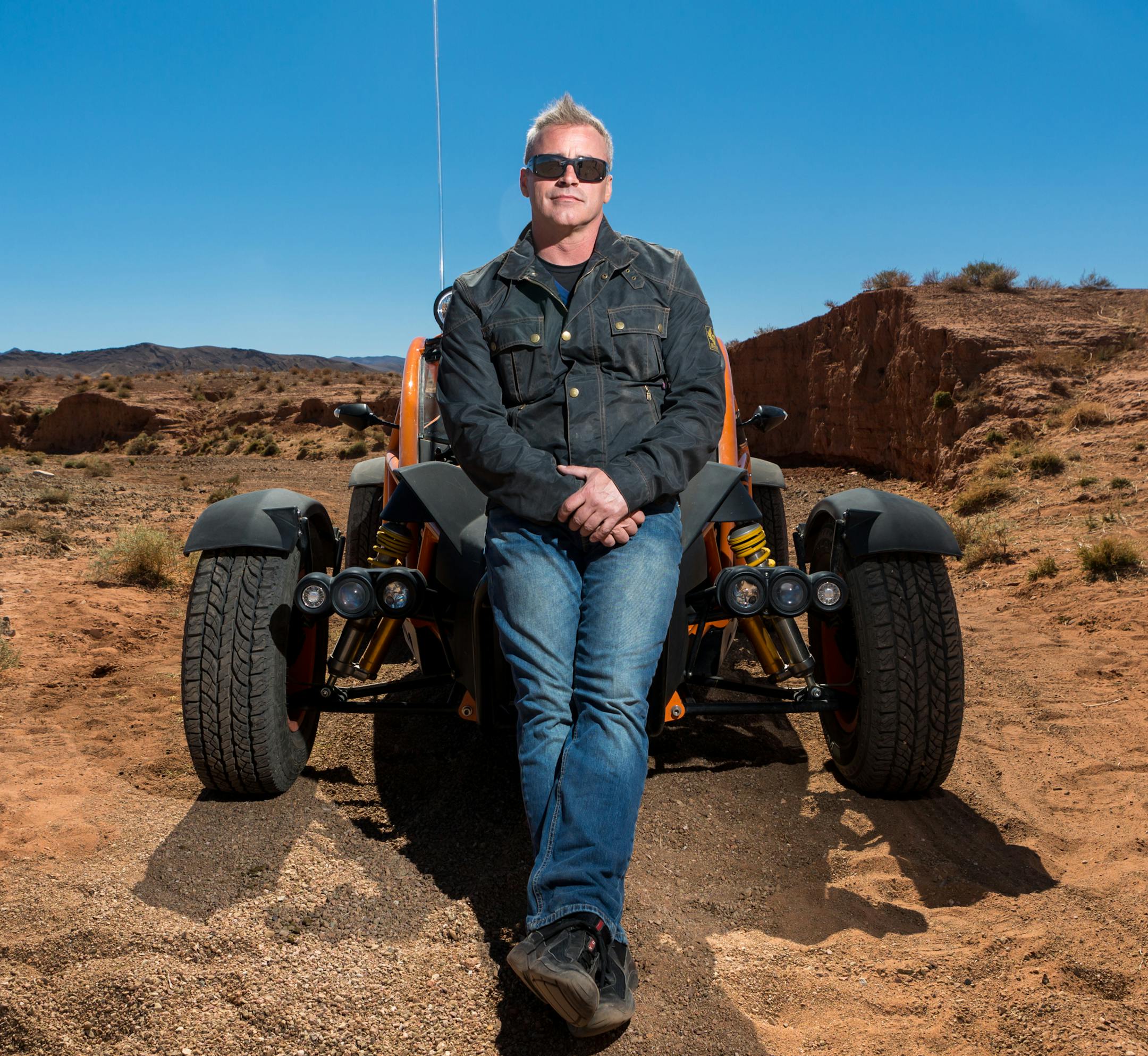 In this image made available Tuesday May 24, 2016 from BBC America, US actor and BBC Top Gear presenter Matt LeBlanc poses in Morocco on March 10, 2016 . Top Gearî doesnít do understatement. If it were a car, the BBCís hit auto show would be a flashy, precision-tooled racer. Co-host Chris Evans calls it ìa car-show nuclear bombî and it returns to the screen facing the fallout of former host Jeremy Clarksonís explosive exit. (Roderick Fountain/BBC America via AP)