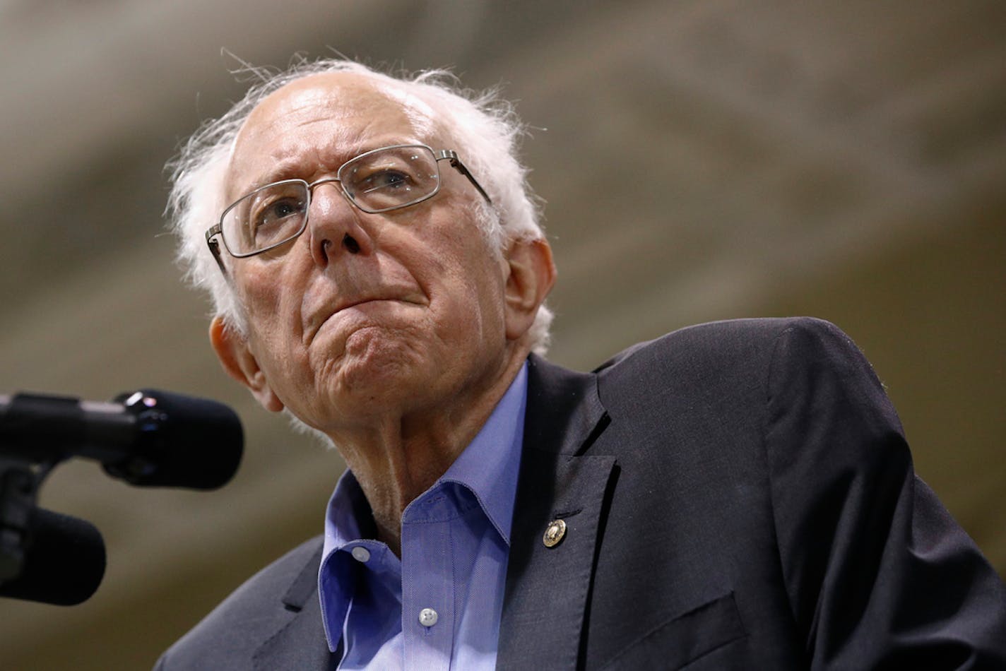 Democratic presidential candidate Sen. Bernie Sanders, I-Vt., pauses as he speaks at a campaign event, Wednesday, Feb. 26, 2020, in North Charleston, S.C. (AP Photo/Patrick Semansky)