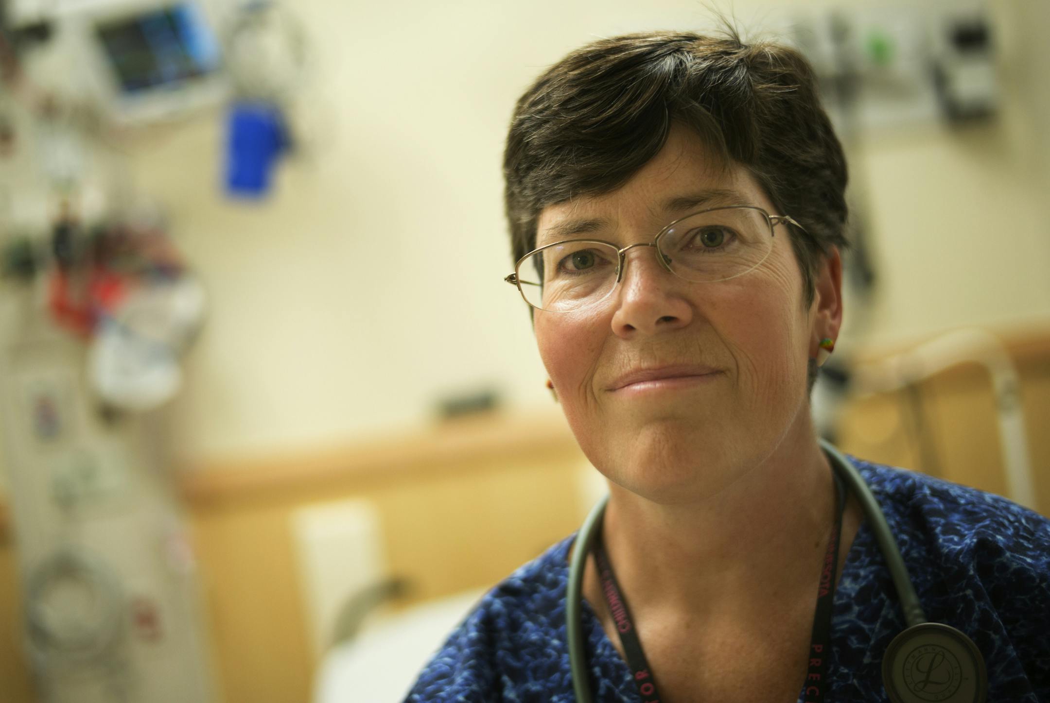 At Children's Hospital in St. Paul on August 14, 2014, pediatric nurse Carrie Jo Cain will travel to Sierra Leone to train medical workers and bring medical supplies to one of the three countries at the epicenter of the Ebola outbreak. Cain grew up there as a missionary's daughter in the West African nation. She said she knows the language and culture and can minimize the personal risk to herself. ] Richard Tsong-Taatarii/rtsong-taatarii@startribune.com