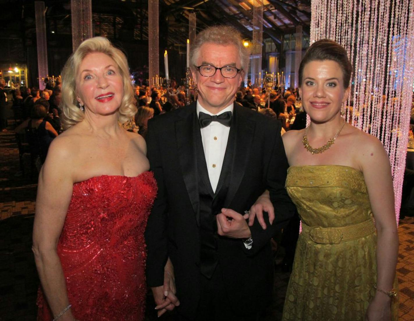 Osmo Vanska at the 2011 Symphony Ball with his daughter Tytti, right, and that year's honorary chair, Beverly Grossman.