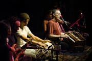 Krishna Das performing in ONE TRACK HEART: THE STORY OF KRISHNA DAS, a film by Jeremy Frindel. A Zeitgeist Films release. Photo: Kailas