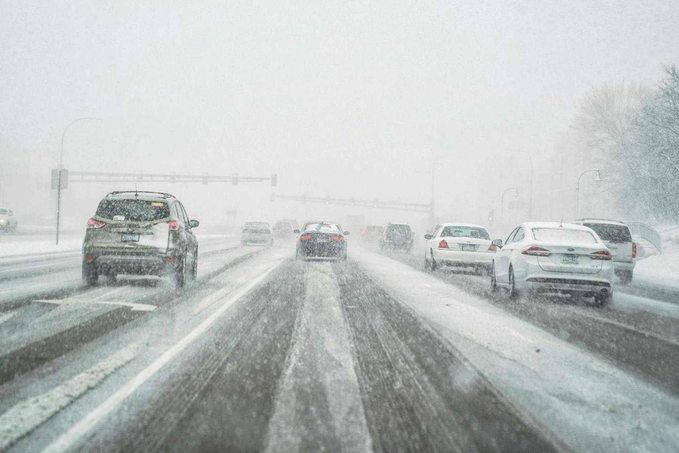 Heavy wet snow fell in the South Metro Wednesday afternoon.