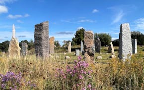 Many of the granite pieces used in the Great Stone Circle at Kinstone in Fountain City, Wis., were quarried in Minnesota.