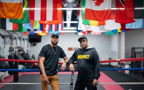 Jamal James, left, and Sankara Frazier at Circle of Discipline in Minneapolis in May.