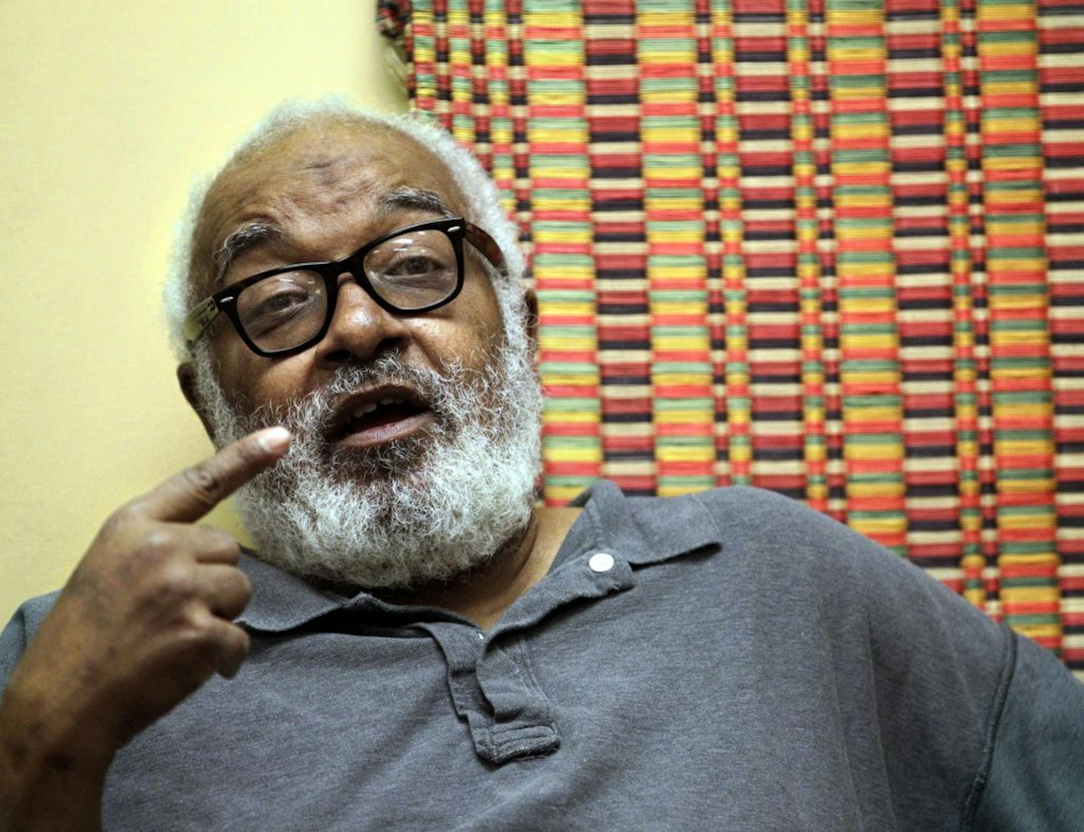 Marion McClinton, Director of the Tarell McCraney's hot drama, "In the Red and Brown Water," on the Dowling stage at the Guthrie.. The play concerns a young track star who sacrifices a scholarship to care for her ailing mother Oya played by Christiana Clark.