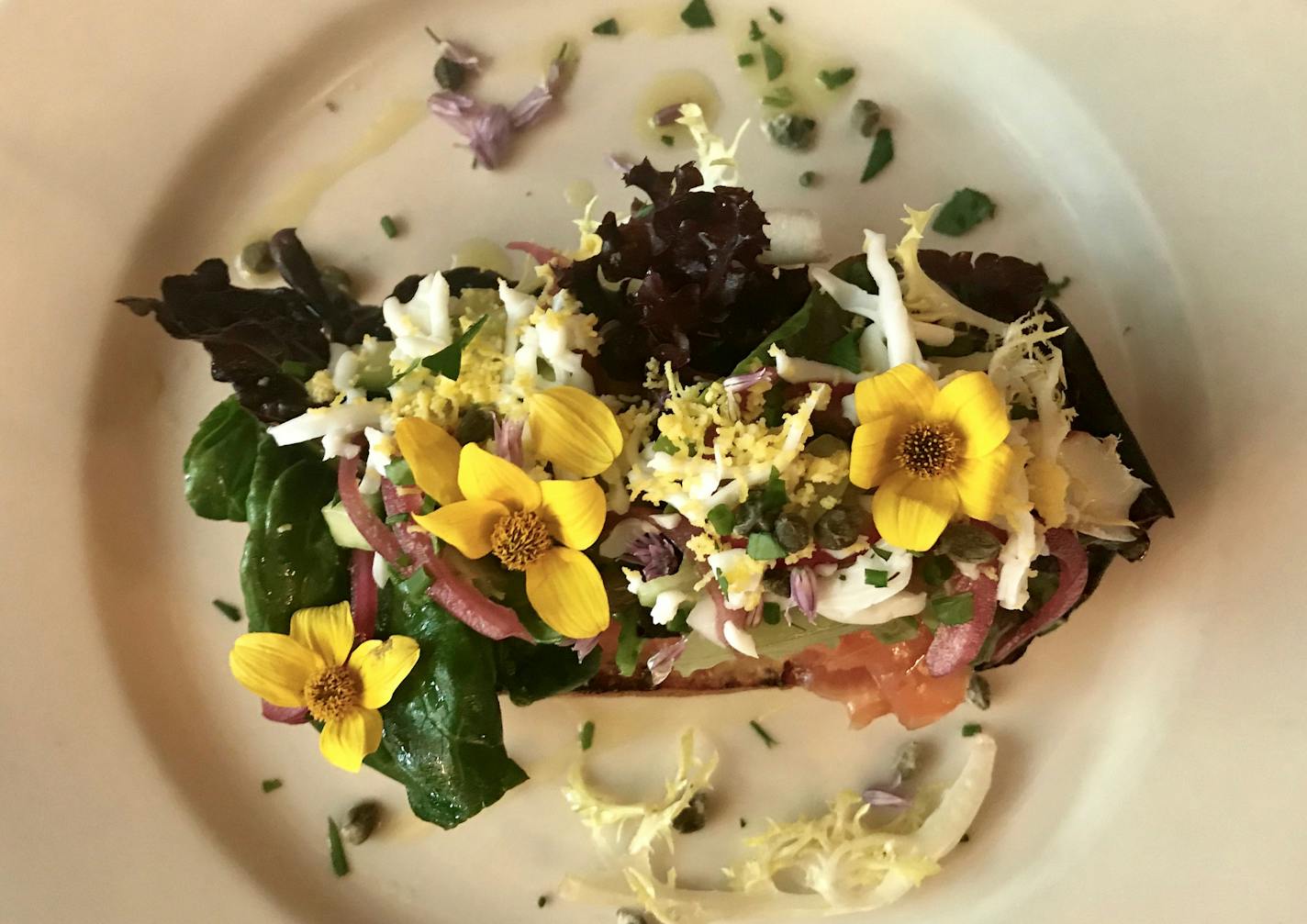 Salmon tartine at Normandy Kitchen.