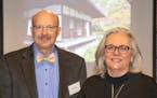 Rolf Anderson and Jane Hession at the Minnesota chapter of the Society of Architectural Historians Frank Lloyd Wright in Japan event. ] Special to Sta