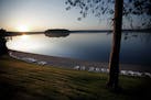 This is the view from one of Minnesota's most popular resorts, Maddens on Gull Lake.