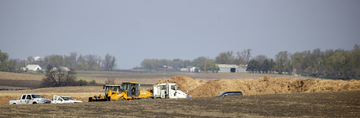 A site where euthanized hogs are disposed of in Nobles County.