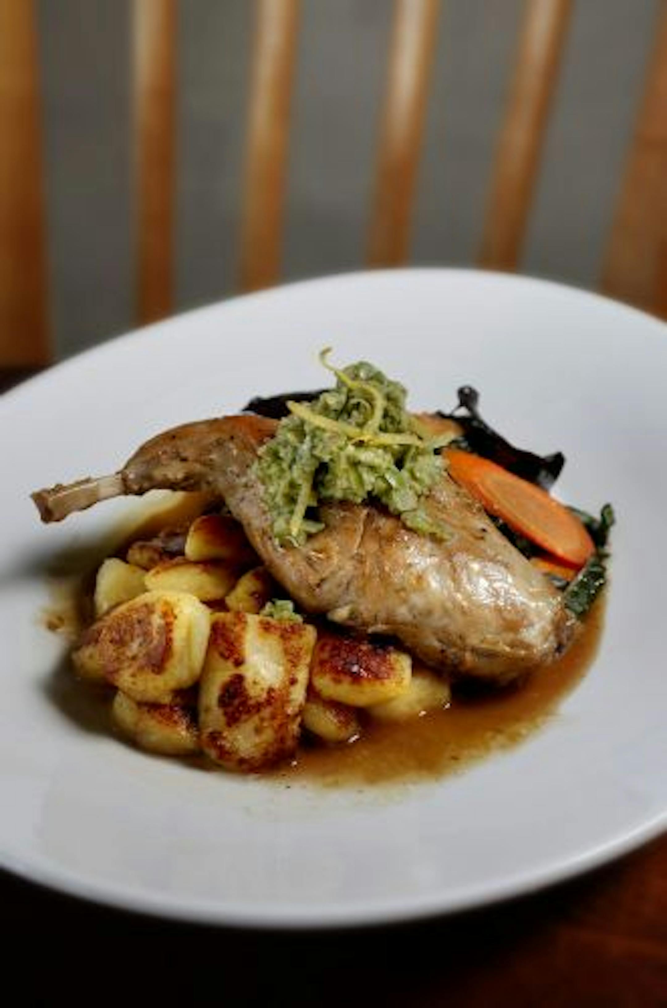 Rabbit with pan-fried gnocchi from Grand Cafe.