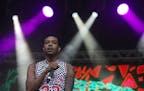 G Herbo performs during Lollapalooza at Grant Park in Chicago on August 2, 2018.