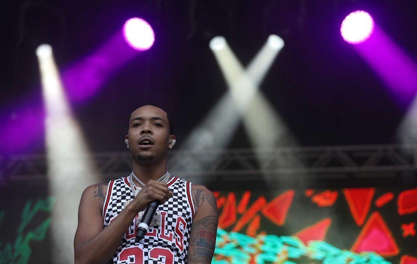 G Herbo performs during Lollapalooza at Grant Park in Chicago on August 2, 2018.