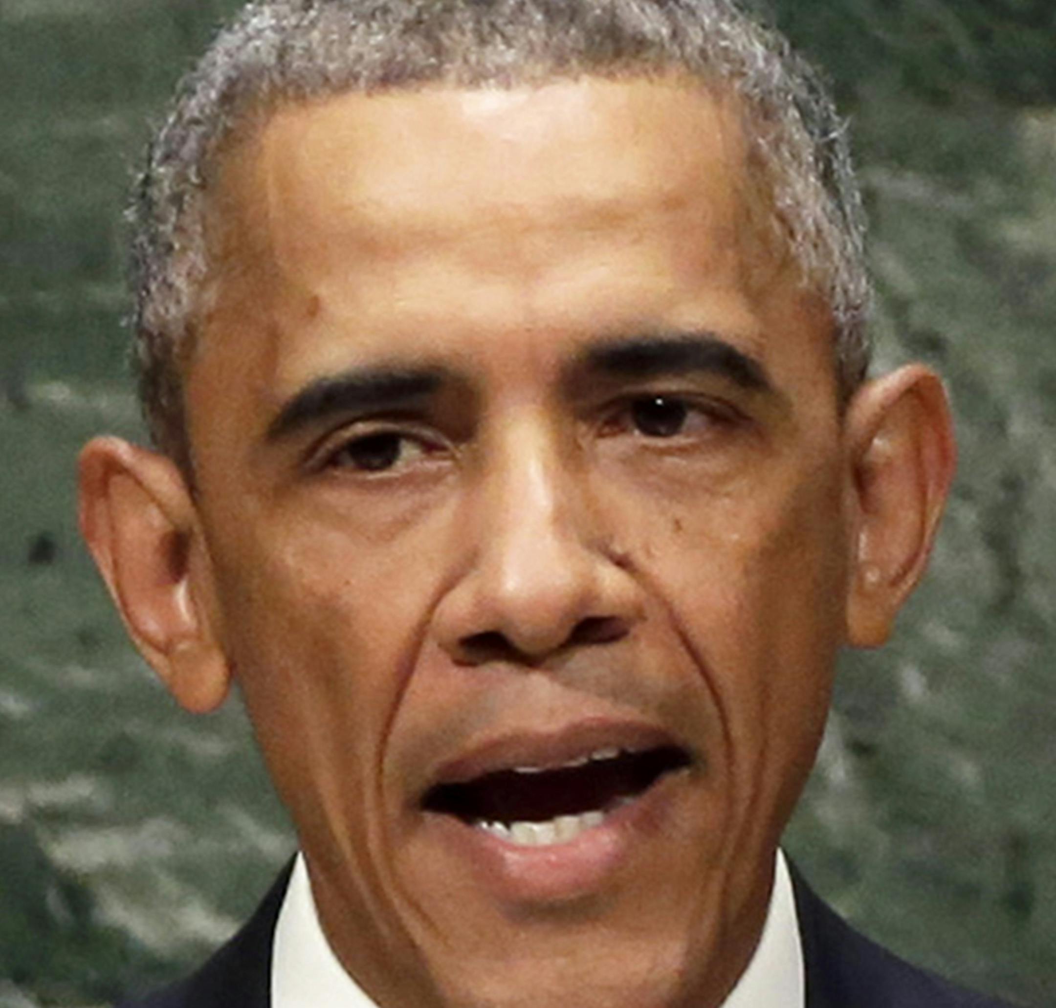 United States President Barack Obama addresses the 69th session of the United Nations General Assembly, at U.N. headquarters Wednesday, Sept. 24, 2014. (AP Photo/Richard Drew) ORG XMIT: MIN2014092415095041