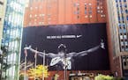 One of Vomela's recent projects was the LeBron James Nike wrap on the Sherwin-Williams building in Cleveland. It recently came down when James went to