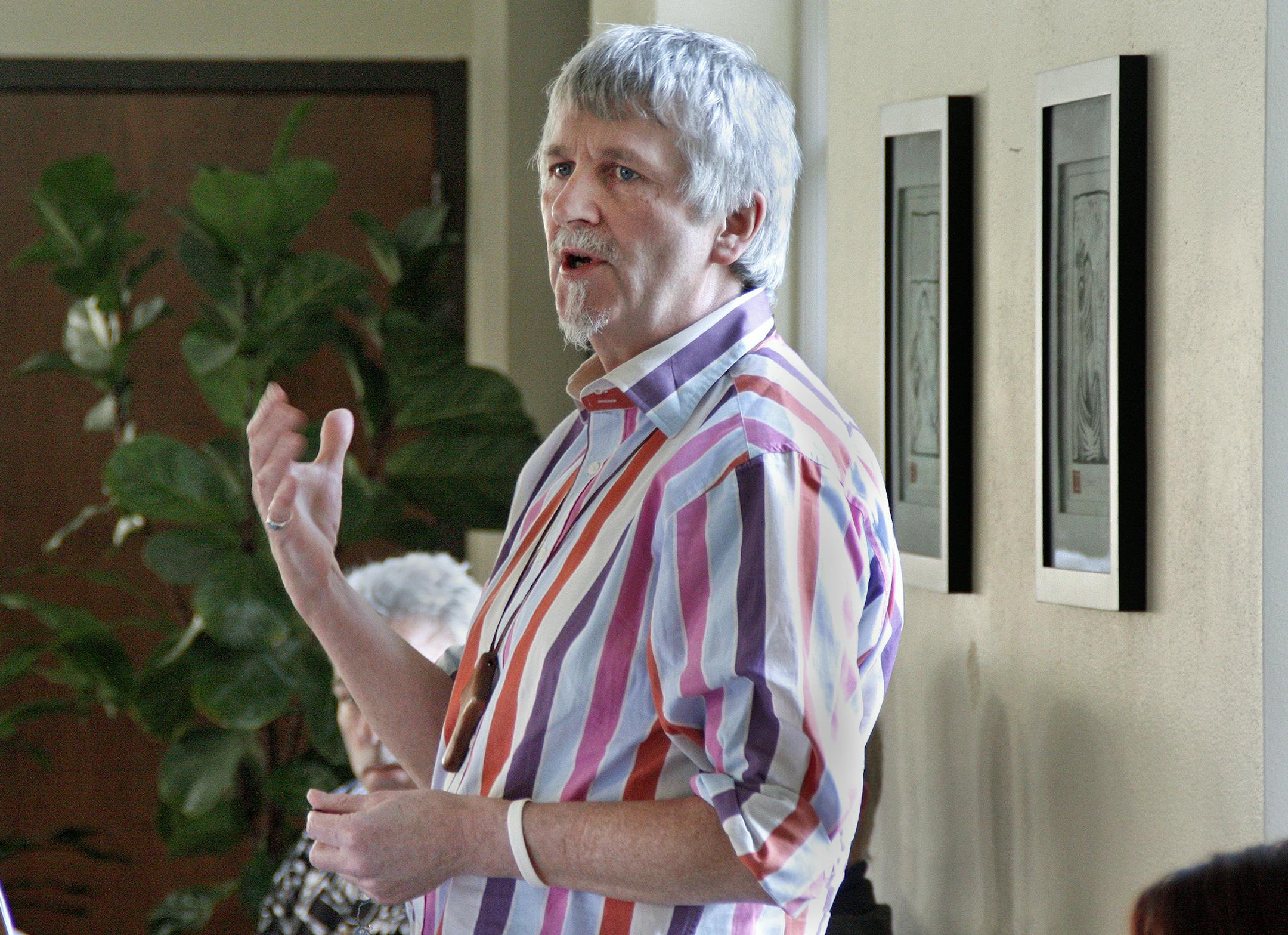 Courtesy of Western Theological Seminary. Cutline: Songwriter/activist John Bell will lead a ìBig Singíí to mark Earth Day Saturday