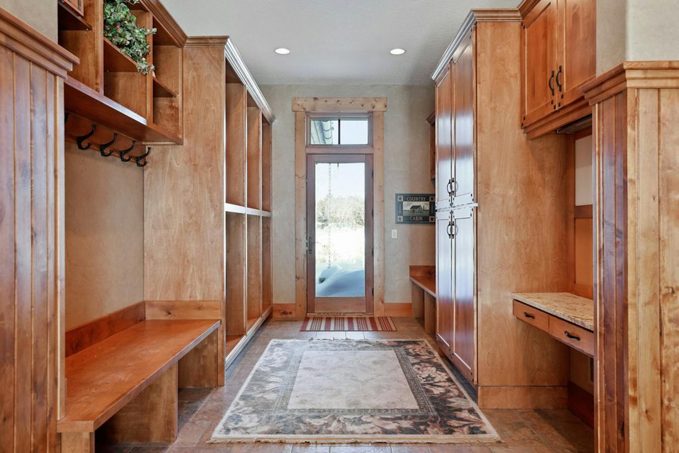 The mudroom in the main house.