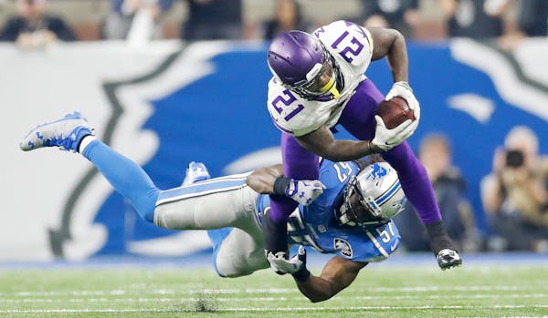 Vikings running back Jerick McKinnon rushed for 31 of the Vikings' 82 yards, some of it from the Wildcat formation.