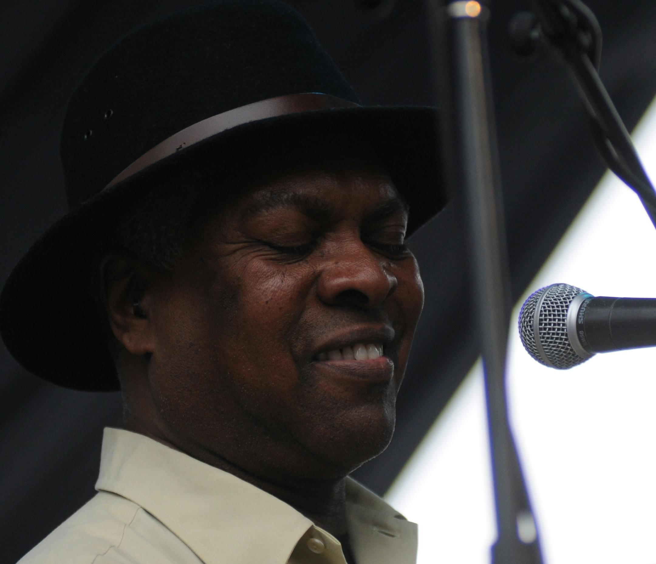 Photo by Leah Millis • leah.millis@startribune.com Minneapolis, Minn. June 18, 2011--] Booker T. Jones took the stage during Rock the Garden music festival at the Walker Art Center. Despite rainy weather, thousands of people turned up to enjoy a variety of bands.