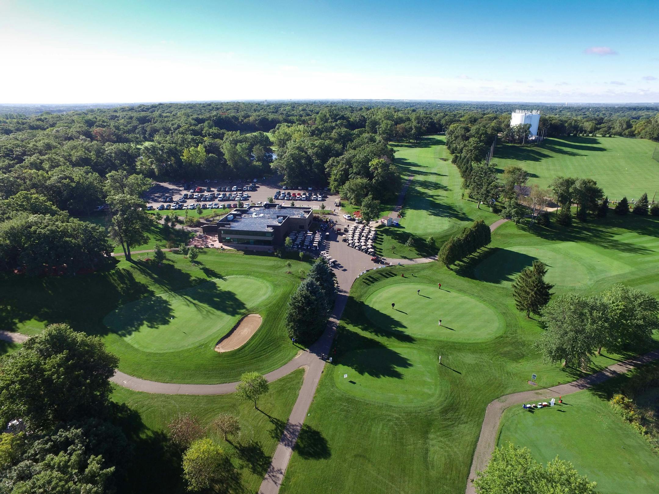 A drone photo gives visitors a bird's eye view of Valleywood Golf Course in Apple Valley.